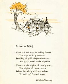 an illustration of autumn song written in english