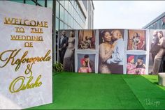 there is a sign that says welcome to the wedding of hollywood and obahe