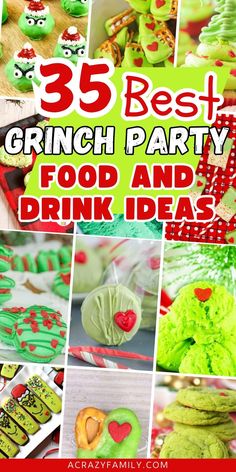 Planning a Grinch kids Christmas party? These Grinch Xmas party ideas include adorable treats and Grinch party drinks for a memorable holiday bash. From movie night snacks to party food ideas, there’s something everyone will love. Class Party Food Ideas Elementary, Grinch Themed Movie Night Snacks, Grinch Foods For Kids, Grinch Fruit Kebobs, Grinch Christmas Candy, Grinch Christmas Meal, Grinch Lunch Ideas For Kids, Grinch Party Menu Ideas, Christmas Party Fruit Ideas Kids