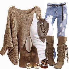 Love this casual look. فستان سهرة, Fall Winter Outfits, Look Fashion, Fashion Pants, Autumn Winter Fashion, Fashion Boutique, What To Wear, Winter Outfits