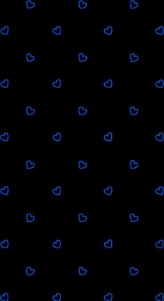 blue hearts on a black background