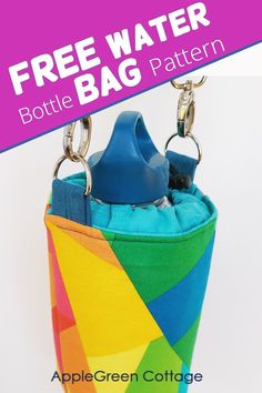 this is a free water bottle bag pattern with instructions to make it in the shape of a kite