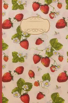 an image of strawberries and flowers on a white background