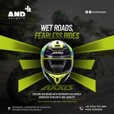 an advertisement for a motorcycle event with the words wet roads, fearless rides on it