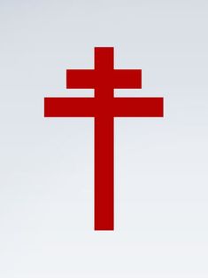 a red cross on a white background