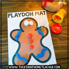 a play doh mat with a ginger on it