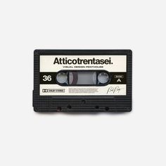 an audio tape with the word aticotentasse on it's side