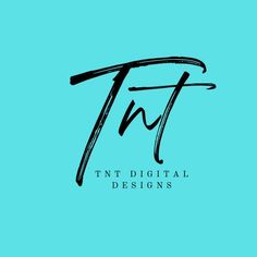 the logo for tnt digital designs, which has been designed to look like a handwritten