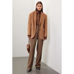 Brown plaid knit (43% Cotton, 40% Wool, 14% Nylon, 3% Other Fiiber). Lining (100% Viscose). Pants. Front zipper closure. 32" inseam. 12.5" rise. 24.5" leg opening. Imported. Straight Hem Bottoms For Office In Fall, Fall Office Pants With Straight Hem, Fall Workwear Pants With Straight Hem, Straight Hem Pants For Workwear In Fall, Fall Business Casual Pants With Straight Hem, Business Casual Fall Pants With Straight Hem, Business Tapered Leg Bottoms For Fall, Business Bottoms With Tapered Legs For Fall, Business Pants For Fall