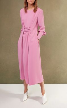 Tibi  Laceup Corset Dress  $595 Fashion Show Lighting, Mode Rose, Resort Fashion, Runway Dresses, Fashion 2018, Fashion Show Collection, Thom Browne, Fashion Details, Primavera Estate