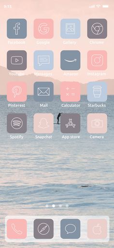 an iphone screen showing the icons for different types of things in the ocean and sky