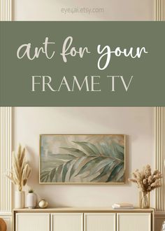 an art for your frame tv with text overlay