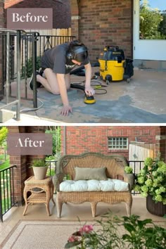 Ready to makeover your small porch on a budget?! With these simple hacks you can really spruce up your curb appeal and welcome guests with your cozy front porch makeover. Small Front Porch Makeover, Porch Makeover On A Budget, Storm Door Makeover, Porch On A Budget, Small Porch Decor, Cozy Front Porch, Front Porch Flower Pots, Small Porch Ideas, Easy Diy Home Improvement