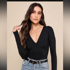 Tags Attached, Just Purchased. Lulus Long Sleeve, Low Cut Top. Low Cut Top, Cut Top, Black Long Sleeve Top, Tops Black, Black Long Sleeve, Low Cut, Long Sleeve Tops, Top Blouse, Blouses