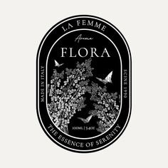 the logo for la femmare flora, an artisan wine shop in france