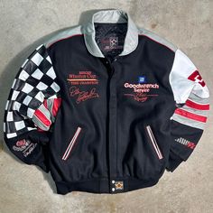 Dale Earnhardt Wool And Leather Nascar Jacket 7 Time Champion Goodwrench Winston Cup Series Made In Usa Racing Coat Mens Xl, Measures 25x29 Never Worn, Perfect Condition Nascar Jacket, Racing Jacket, Streetwear Men, Dale Earnhardt, Streetwear Men Outfits, Fashion Pieces, Sewing Ideas, Nascar