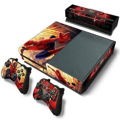 an image of a video game console and controller skins for the sony ps3 system