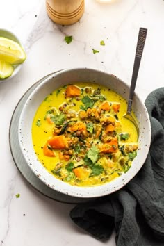 Low FODMAP Sweet Potato & Lentil Coconut Stew - A Little Bit Yummy Low Fodmap Recipes Vegetarian, Coconut Stew, Lentil Coconut, Coconut Lentil Soup, Dark Chocolate Brownie