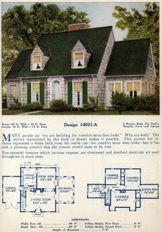 an old house with green shutters and two story dormers on the second floor