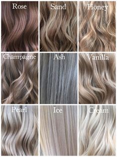 Champagne Hair Color, Shades Of Blonde Hair, Different Shades Of Blonde, Champagne Hair, Hairstyles For Receding Hairline, 1920s Hair, Hair Magic, Blond Balayage