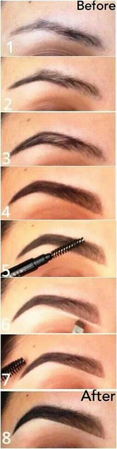 Eyebrows Eyebrow Makeup Tutorial, Color Tips, Best Makeup Tutorials, Brow Tutorial, Thick Eyebrows, Beauty Make-up, Makeup Hacks, Makeup Tutorial For Beginners