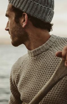 Taylor Stitch, Winter Layers, Fisherman Sweater, Moss Stitch, Winter Layering, Cooler Weather, Mens Style, Wool Sweaters, Keep Warm