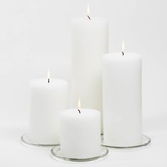 (6) Richland® 4" x 6" White Pillar Candles • Hand Poured, 100% Cotton Wicks, Smokeless, and Clean-Burning • Perfect for Home, Weddings, Churches, Restaurants, and Events • Pair with our Eastland® Pillar Holders or Plates (not included) • Dimensions: 4" (W) x 6" (H) Our Richland Pillar Candles are classic, smooth sided, hand poured pillar candles. We were thrilled to recently add this wider 4" candle option with our same fabulous quality. This set of 6 total pillar candles can be used in a groupi Restaurant Candles, Glass Pillar Candle Holders, Home Weddings, Pillar Holders, White Pillar Candles, Pillar Candle Holders, Hand Candle, White Hand, Reception Table