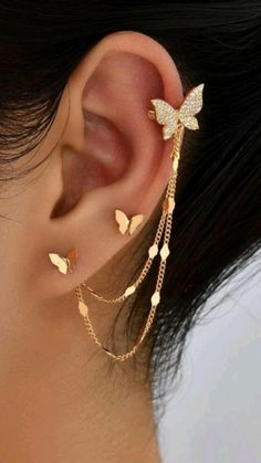 Cool Ear Piercings, Pretty Ear Piercings, Inexpensive Jewelry, Body Jewelry Piercing, Fancy Jewellery