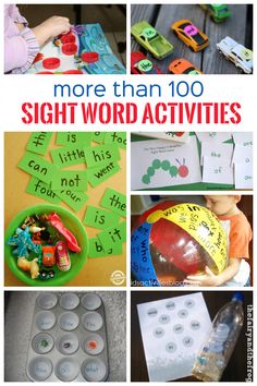 there are many different activities to do with sight words in the word work and number recognition