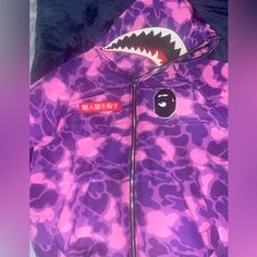 In Very Good Condition Bape Purple, Bape Jacket, Pink Purple, Jackets & Coats, Man Shop, Purple, Pink, Color