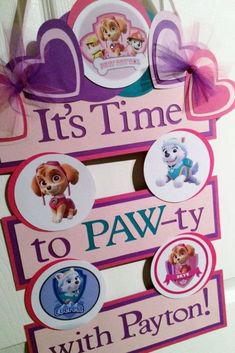 there is a sign that says it's time to paw - try with payon