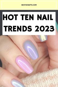 Step into the future of fabulous nails! 💖✨ Explore the top nail color trends for 2024, from mesmerizing metallics to dreamy pastels. Elevate your style with the latest hues – your nails deserve to shine! 💅🚀 Dive into the trendiest tips and tricks. Save this pin and be the first to flaunt the hottest nails of the year! 💁‍♀️🌟 #NailColorTrends #ManicureMagic #BeautyBuzz Nail Shapes 2023 Trends, Nail Shape 2023 Trends, Trendy Nails Color 2023, Nail Shapes For 2023, Nails Trends 2023 Summer, Nails Shape 2023, Spring Colours For Nails, Spring Nail Color Trends 2023, New Nail Trends 2023 Spring