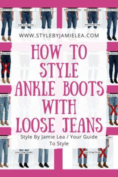 Light Jeans Black Boots, Cuffed Jeans And Ankle Boots, How To Wear Mom Jeans With Boots, Jean Skirt Black Boots, Winter Jeans And Boots Outfits, How To Style Ankle Jeans, Jeans And Pearls Outfit, Styling Booties With Jeans, What Jeans To Wear With Ankle Boots