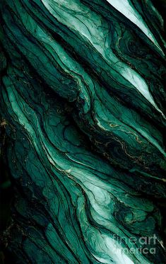 an abstract photograph of green and black marble