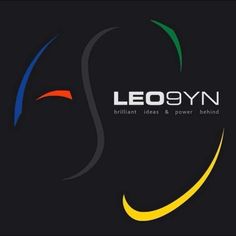 the logo for leosyn brilliant ideas and power behind, which features colorful lines