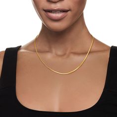 Ross-Simons - Italian 18kt Gold Over Sterling Flat Snake-Chain Necklace. 18". From Italy, this classic 18kt yellow gold over sterling silver snake-chain necklace sits stylishly flat on the neckline - a thoughtful detail that makes it a forever favorite. Includes a 2" extender. Lobster clasp, 18kt gold over sterling flat snake-chain necklace. Silver Snake Chain, Snake Chain, Lobster Clasp, Chain Necklace, Fine Jewelry, Yellow Gold, Italy, Sterling Silver, Chain