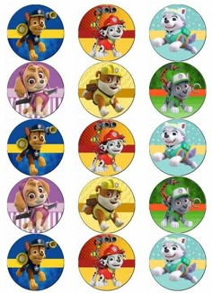 paw patrol cupcake toppers