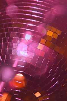 a close up view of the inside of a disco ball