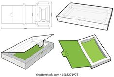 an open box with the lid and side section cut out to look like it has been opened