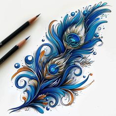 Dazzling Peacock Feather Tattoo Files Feather Tattoo Art, Cat Portrait Tattoos, Feather Tattoo, Doodle Coloring, The Blueprint, Tattoo Cover-up, Set Apart