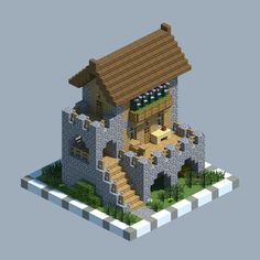 an image of a small house made out of bricks