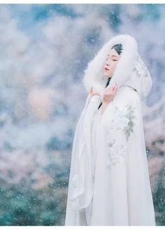 Hanfu Cloak, Winter Outside, Wedding Cloak, Embroidery Coat, Bridal Cape, Ladies Poncho, Medieval Costume, Wrap Jacket