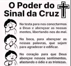 a sign that says o poder do sinal da cruz