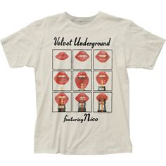 Velvet Underground Featuring Nico Throwback Retro Rock N Roll Concert Short Sleeve Tee Shirt. Adult Size Shirt Made From 100% Pre-Shrunk Medium Weight Cotton. Every Item We Sell Is Original Brand New. If An Item Is Designated As "Distressed", The Design Contains Intentional Skips And Voids Which Give The Item A Worn-In Or Vintage Look. These Are Part Of The Actual Design And Do Not Reflect Poor Printing. The Velvet Underground & Nico, Velvet Revolver, The Velvet Underground, Merch Ideas, Rock Tees, Sirius Black, Band Merch, Jersey Tee, Band Tees