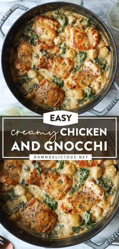 CREAMY CHICKEN AND GNOCCHI Creamy Chicken And Gnocchi, Chicken And Gnocchi, Gnocchi Recipes, Health Dinner, Buffalo Chicken Dip, Health Dinner Recipes, Beef Stroganoff, Chicken Dishes Recipes, Halloween Cupcakes