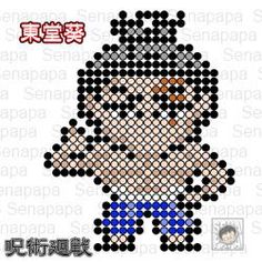 an image of the character from street fighter pixellated in half - stitch, with japanese characters