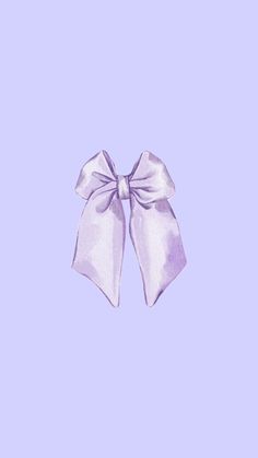 a white bow on a purple background