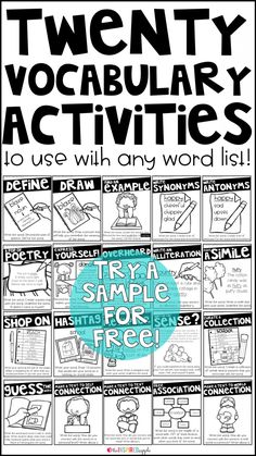 an activity book for the two - year old to use with any word list