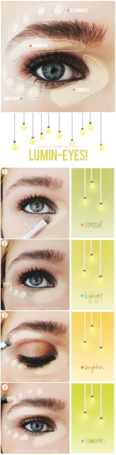 Own highlighter and concealer? Here's how to use them to brighten your eyes. Eye Brightening Makeup, Brightening Makeup, Drag Make-up, Applying Eye Makeup, Concealer For Dark Circles, The Beauty Department, Eye Makeup Tips, Soft Lips