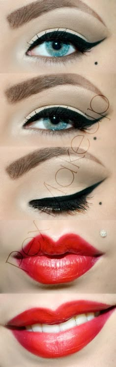 Pin Up Makeup Look by ~PexMakeUp on deviantART Maquillage Pin Up, Stile Pin Up, Rockabilly Makeup, 50s Makeup, Pin Up Makeup, Pin Up Looks, Pinup Style